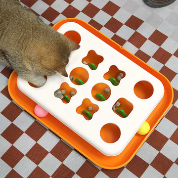 Cat Puzzle Toy Level 2 Slow Feeder Treat Dispenser Interactive Cat Game