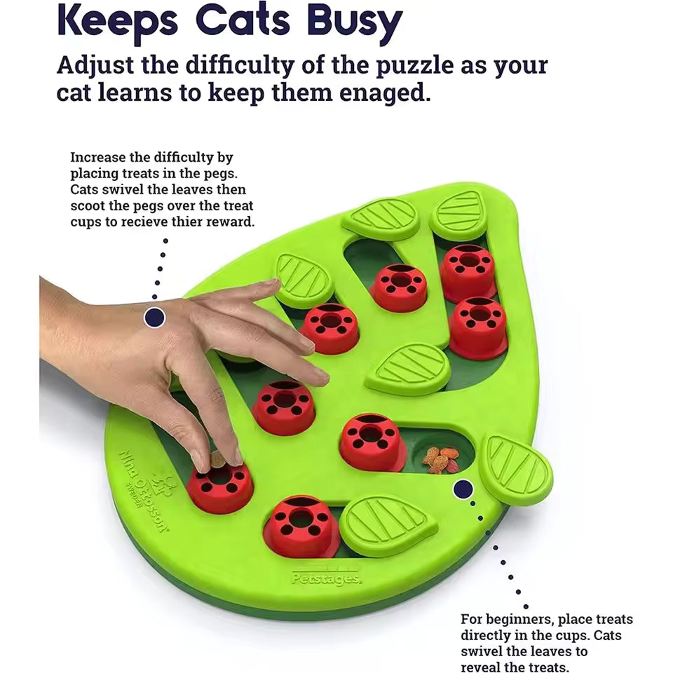 Cat Puzzle & Play Buggin Out Green Interactive Treat Toy Feline