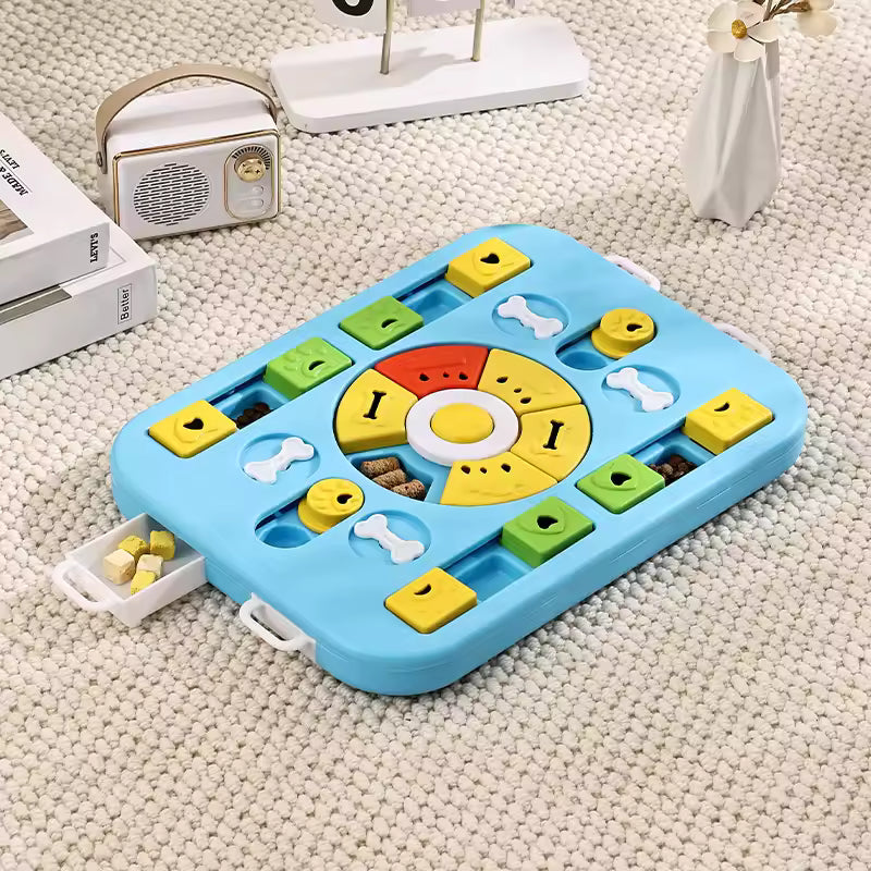 Interactive Dog Puzzle Feeder Toy Slow Feeder Treat Dispenser Pet Training Toy